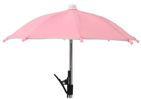 Phone Sun Umbrella - 60G Sun Shade Mobile Phone Umbrella | Versatile Sun Shade Mobile | Anti-Reflective UV Protection Cover | Adjustable Angle Phone Clip On The SC, Pink, riferimento alla