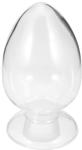Toyvian Botella de Vidrio para Cerillas con Tapa Frasco Decorativo Tipo Campana Transparente para Almacenamiento y Decoración de Hogar Cocina y Exteriores