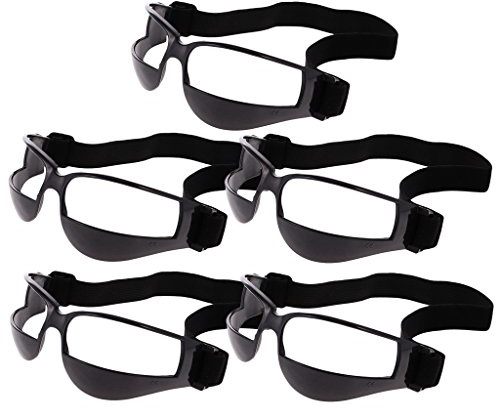 KBOLAE 5 gafas deportivas de baloncesto para regatear, suministros de ayuda para entrenamiento, color negro