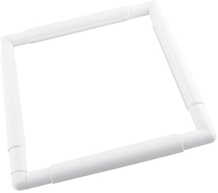 Telaio da Ricamo Quadrato in Plastica, 27.9x27.9cm, Cerchio a Punto Croce a Scatto per Cucito e Lavori Fai da Te