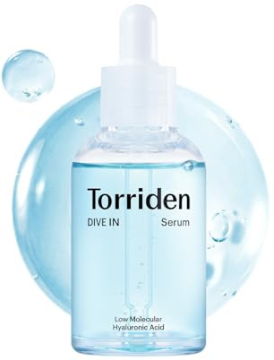 Torriden DIVE IN Hyaluronic Acid Serum for Deep Hydration | Korean K-Beauty Glass Skin Plump Glow | Lightweight Fast-Absorbing Face Serum 50ml (1.69 fl.oz.)