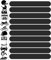 Biomar Labs - Reflektoren Fahrrad - Reflektierende Aufkleber Reflexfolie Schwarz Stickers Set (10 Stück) - für Fahrrad Roller - Reflektoren Kinder Kinderwagen - Selbstklebende Folie D 61