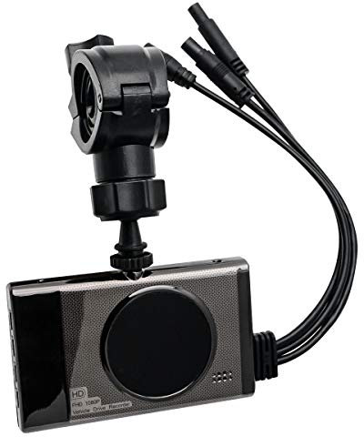 Riloer Dash Cameras 3 1080P HD Moto Action Enregistreur vidéo à Double caméra 125 ° Objectif Grand Angle Caméra de Vision Nocturne Avant et arrière Caméra de Bord étanche pour Moto