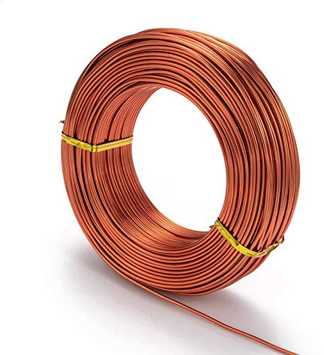 Craftdady 52 Feet Aluminum Wire 6 Gauge Bendable Metal Craft Wire 4mm Flexible Sculpting Wire for Doll Skeleton Gem Wrapping Jewelry Making (Orange Red)