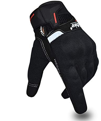 MADBIKE RACING EQUIPMENT Guanti da moto estivi per uomo e donna compatibili con touch screen, unisex UMAD04, nero, XXL