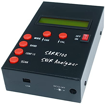 Heaveant Antenna Analyzer, Spektrumanalysator Handheld, Vektor Netzwerk Analyzer, SARK100 SWR Antennenanalysator Stehwellentester zur Impedanz-Kapazitäts-Messung 1-60MHz