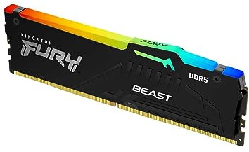 Kingston FURY Beast Negro RGB 32GB 5200MT/s DDR5 CL40 DIMM Memoria gamer para Ordenadores de sobremesa Módulo único - KF552C40BBA-32