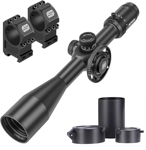 SPINA OPTICS 6-24x50 FFP II première Lunette de Fusil à Plan Focal avec Treillis de précision mrad et visière
