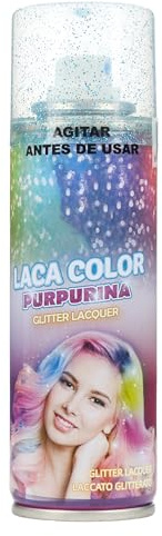 H HANSEL HOME Laca con Purpurina para el Pelo Temporal - Fácil de Lavar, Brillo Deslumbrante para Todo Tipo de Cabello, Purpurina Azul Marino, 125ml x 1 unidad