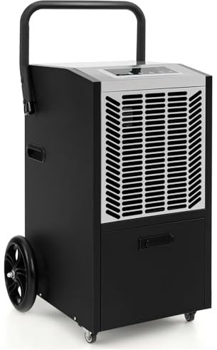 SOARS Deshumidificador Industrial 66L/Día con Bomba de Desagüe Automática y Manguera de Desagüe, Filtro Extraíble, Ruedas para Habitaciones de Hasta 418 m², Temporizador 24H (Blanco)