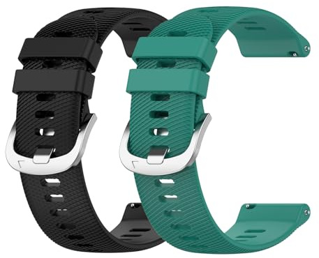 Garmcool 22 mm silikonarmband, kompatibla med Garmin Forerunner 255/Vivoactive 4/Venu 3 armband, herr och dam, ersättning för sporttillbehör (ingen spårare), 22mm, Silikon