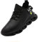 VGPSFN Herren Wanderschuhe Winter Schuhe Sneaker Warm Gefütterte Trekking Und Wanderschuhe Freizeit Straßenlaufschuhe Schlüpfen Trekkingschuhe Schwarz EU 43