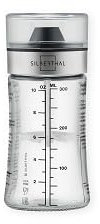 SILBERTHAL Shaker Vinaigrette En Verre Gradué 350 ml Avec 4 Recettes Et Couvercle - Bouteille À Sauce Salade - Mélangeur Assaisonnement Réutilisable - Pique-Nique Et Barbecue - Sans Goutte