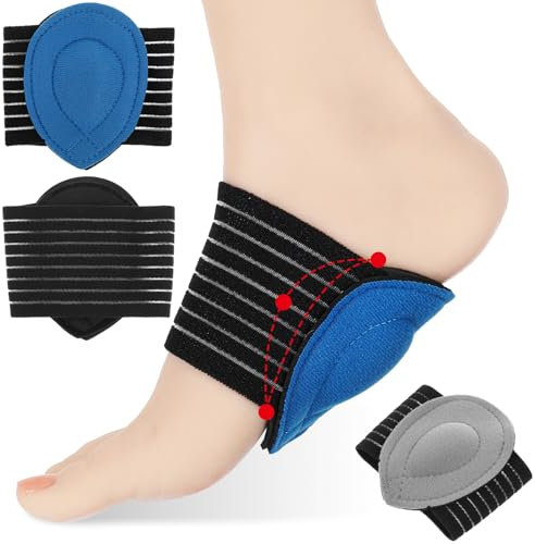 Abeillo Fascia per arco plantare, 2 pezzi, fasciatura metatarsale regolabile, fascia per il metatarso, per uomini e donne, per alleviare fascite plantare e dolori all'arco plantare (blu)