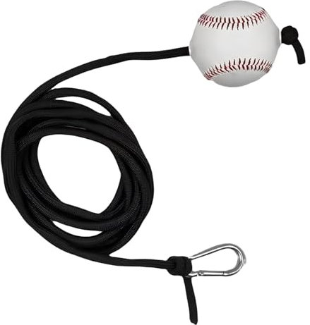 Baseball Swing Trainer, Batting Practice Rope, Pitching Aid, Adjustable Speed Control Elastic Cord for Youth, Adults, Team Training, Backyard, Field Practice, 8,66 x 5,51 x 3,15 Zoll
