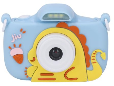 Dpofirs Söt Barnkamera, 2,4 Tum Skärm, 1080p Videoinspelning, Digital Barnkamera med 8x Zoom LED -blixt, för Barnresor (Blå)