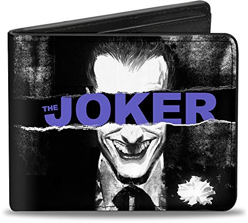 Buckle-Down Herren Bifold Wallet Joker Reisezubehr-Bi-Fold-Brieftasche, Mehrfarbig, 4.0 x 3.5