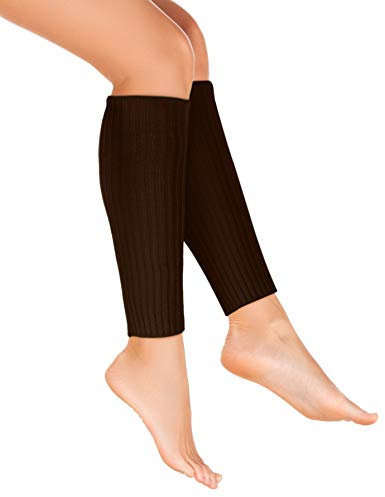 Balinco Strick-Stulpen | Beinstulpen | Damen & Mädchen Stuplen | Beinwärmer für den Alltag oder als Accessoire zum Karneval/Fasching (Dunkelbraun)