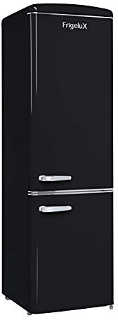 FrigeluX Réfrigérateur Combiné Retro Vintage Noir 244L CB255RNA++
