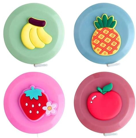 ASTARON 4 Pcs Soft Measuring Tape for Body Measurements Retractable，Cute Tape Measures Tailor Measuring Tape for Sewing 60 In / 1.5 M Tailors Measure Tape with Fractions Measure Ruler for Sewing