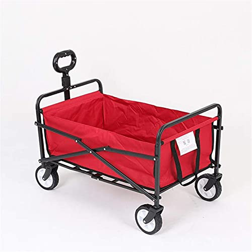Trädgårdsvagn Röd skottkärra Trädgårdsvagn Bärbar strandvagn Bärbar campingvagn Vikbar campingvagn Shoppingvagn Shopping för stranden UtomhusDimbar