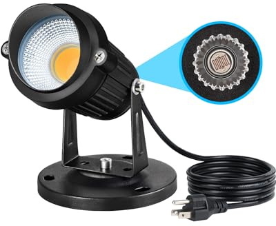 SUNVIE Dusk to Dawn Outdoor Lighting 120V LED Spot Lights Outdoor Landscape Spotlights with Photocell Sensor Waterproof Outdoor Spot Lights for Yard 7W Outdoor Spotlight Flag Light for Garden Tree