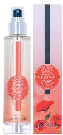 Durance Les Eternelles Pretty Poppy Brume parfumée pour femme (100 ml) | Brume corporelle pour femme | Hydrate, rafraîchit, apaise et tonifie la peau | Tous les types de peau