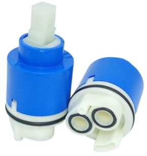Schläfer 480063 | Cartucho de grifo mezclador de 40 mm, cartucho de repuesto universal de cerámica con 2 patas, para grifos mezcladores monomando de cocina, baño, ducha y bañera