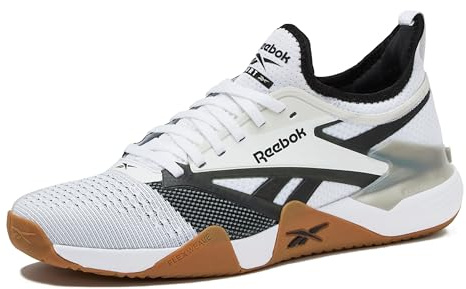 Reebok Nano Court Sport Men's Pickleball or Tennis Shoes for Men, White/Black/Grey 1, 10.5