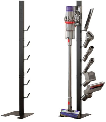 Foho Ständer Kompatibel für Dyson Gen5 V15s V15 V12 Slim V11 V10 V8 V7 V6, Metallhalterung, Kein Bohren, Beweglich, Kann Staubsauger und Alle Zubehörteile Speichern