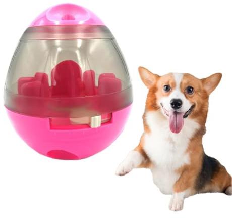TMTGTS Intelligent leksak hundar 11 x 11,7 cm hundleksak intelligens foderboll interaktiv långsamt matare hund leksak läcker boll står på mellanmål ägg sysselsättning för alla hundraser