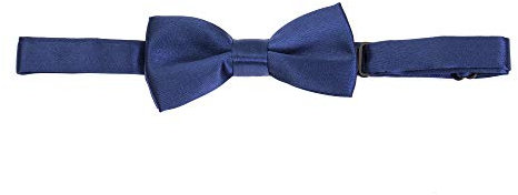 The Tie Co™ Kinder-Fliege, vorgebunden und verstellbar, Satin, einfarbig, klassisch, einfarbig, navy, Einheitsgröße
