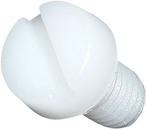 AERZETIX - Juego de 10 - Tornillo de Poliamida/Nylon M6x10 - Rosca métrica - Cabeza Cilíndrica/Ranurado/Plano/Redondo - Aislante - Bricolaje - Renovación - DIN 84 - C45320