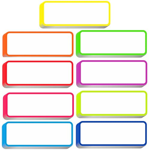 54pcs Magnetic Dry Erase Labels Colorful Name Tags Flexible Reusable Magnetic Label Stickers for White Board Refrigerator Locker Size 3.2x1.2 by Mositear