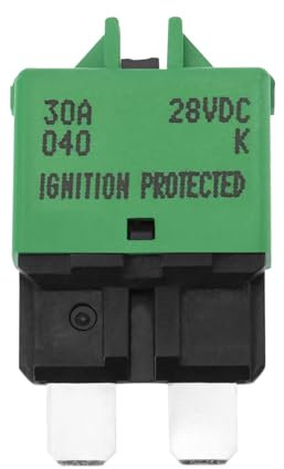 ECSiNG 1PC Fusibile Adatto All'interruttore A Lama 30A Fusibile Ripristinabile Interruttore Fusibile A Ripristino Manuale Per Autoveicoli Auto Camion Veicoli Barche