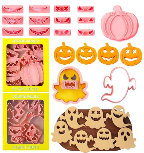 Lot de 8 emporte-pièces pour biscuits pour enfants, en forme d'animaux, moule à biscuits, moule à biscuits, emporte-pièces pour fondant, pain et légumes pour enfants, sandwich (Halloween)
