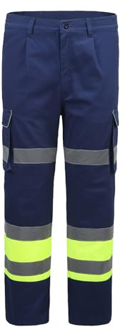 LLXTJJY Pantalon de Travail réfléchissant Pantalons réfléchissants Poches fonctionnelles Haute visibilité Pantalons de sécurité résistants à l'usure Travail d'hiver Couleur de Mode