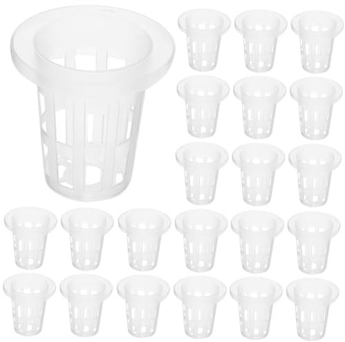 BESPORTBLE 100Pezzi Cestini Idroponici Vasi Plastica Riutilizzabili con Rete Mesh per Coltivazione Ideali per Mantenere umidità e Nutrienti nelle Radici delle Piante Perfetti per e Balconi