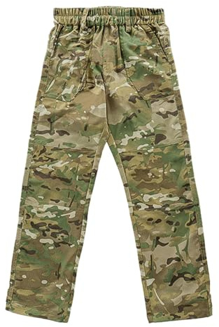 QIYUANT Bambini Set di Maglietta e Pantaloni Tattica Maniche Corte Airsoft Militare Estate Combattimento Caccia Escursionismo Campeggio per Ragazzi e Ragazze (CP/Pantaloni, S)