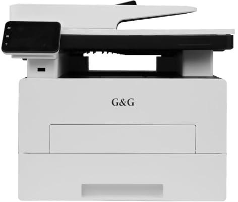 G&G GM3310DW - Stampante laser monocromatica 3 in 1, stampa, scansione, copia, stampa fronte/retro automatica, Wi-Fi/USB/rete, 33 pagine/min, 50 pagine ADF, touch screen, perfetta per ufficio e