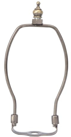 SHINEOFI Soporte para Pantalla de Lámpara con Marco de Cuerno, Accesorio de Arpa de Bronce de 7 Pulgadas, Material de Hierro, Fácil Instalación, Decoración Del Hogar