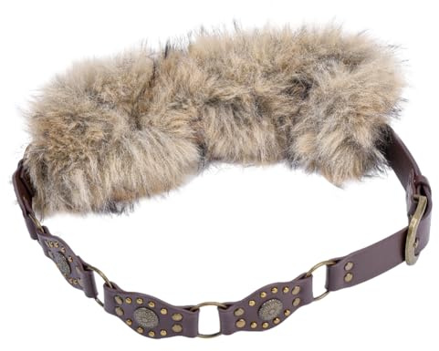GORGECRAFT Brun päls midjebälte PU-läder västerländsk vintage punk nit estetisk justerbar midjebandsbälten med legeringsspänne och ringar för kvinnor kjolar byxor klänningar tillbehör