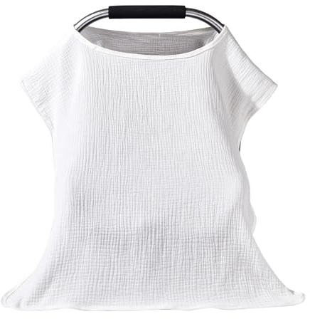 Écharpe d'allaitement multifonction facile à transporter pour poussettes/chaise haute, doux et sûr, grand drapé pour l'intimité de bébé