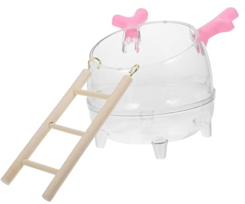 Gatuida Caja de Baño para Hámster Diseño Desmontable y Fácil de Limpiar, Accesorio de Baño de Arena para Mascotas Pequeñas Material Pet Wood Adecuado para Jaulas
