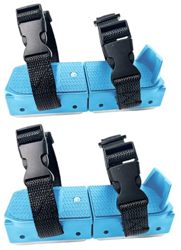 1 Paio di Pattini da Ghiaccio per Bambini, Pattini da Ghiaccio Regolabili per Bambini con Forte Fibbia per Cintura per Scarpe Invernali per Principianti per Allenamento, Blu