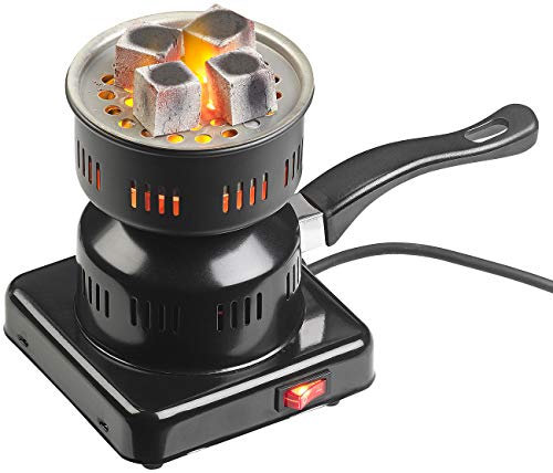 Duvence Kohlenanzünder: Elektrischer Kohle-Anzünder für Shisha, mit Tragegriff, 450 Watt (Kohleanzünder Shisha, Kohle Anzünder Toaster, Grillanzünder)