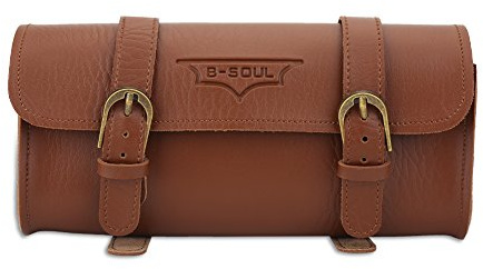 Keenso Sac de Guidon de Vélo, Sac de Rangement de Poche Sac de Vélo Marron Sac de Tête de Scooter Etanche Sac de Cadre Avant de Vélo
