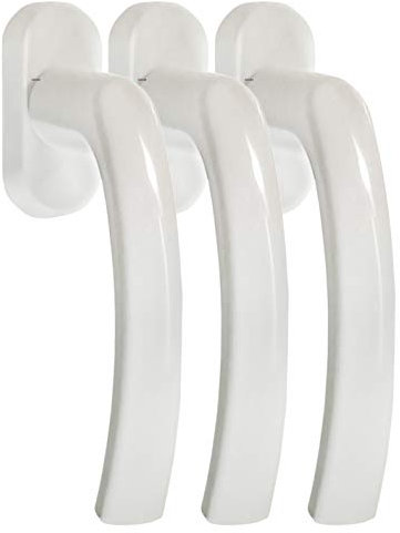 Fenstergriff FG 8 Weiss 3 Stück Rasterolive Fensterbeschlag Fenstergriffe