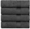 nottoc Frottier Handtücher Set Anthrazit Grau 4 er Pack Baumwolle 50x90 cm, sehr saugfähig, weiches Gefühl, Weich, Frottiertücher Set