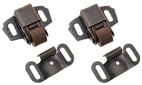 HJGarden 4PCS Roller Wheel Spring Cabinet Furniture Closet Door Catch Latch, Cabinet Lock Door Suction Buckle Latch, Cabinet Lock Fasteners